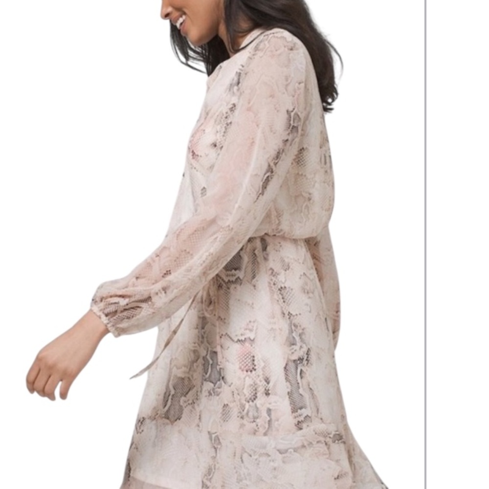 White House Black Market Snake-Print Soft Blouson Mini Dress - 6 - Picture 11 of 17